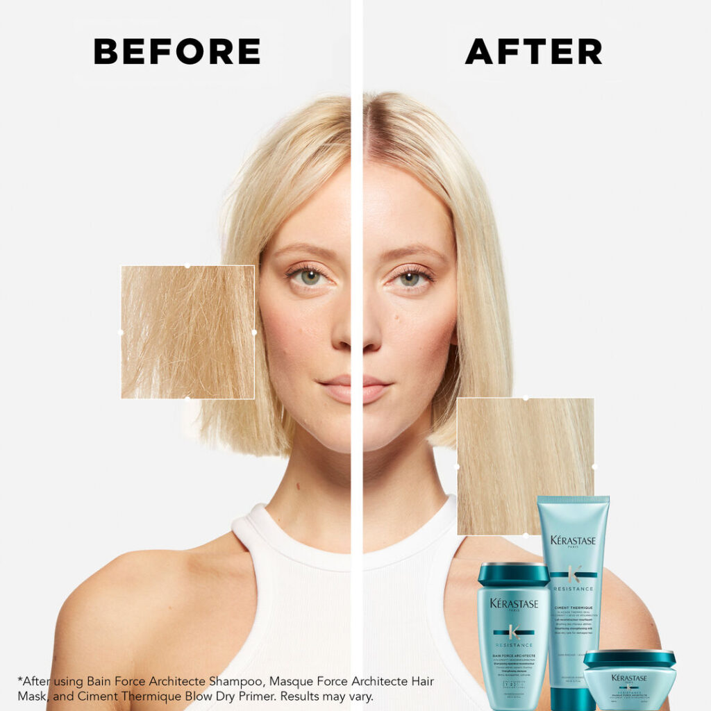 kerastase resistance force before after