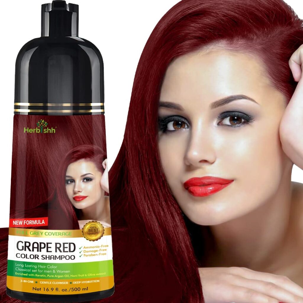 herbishh grape red color shampoo